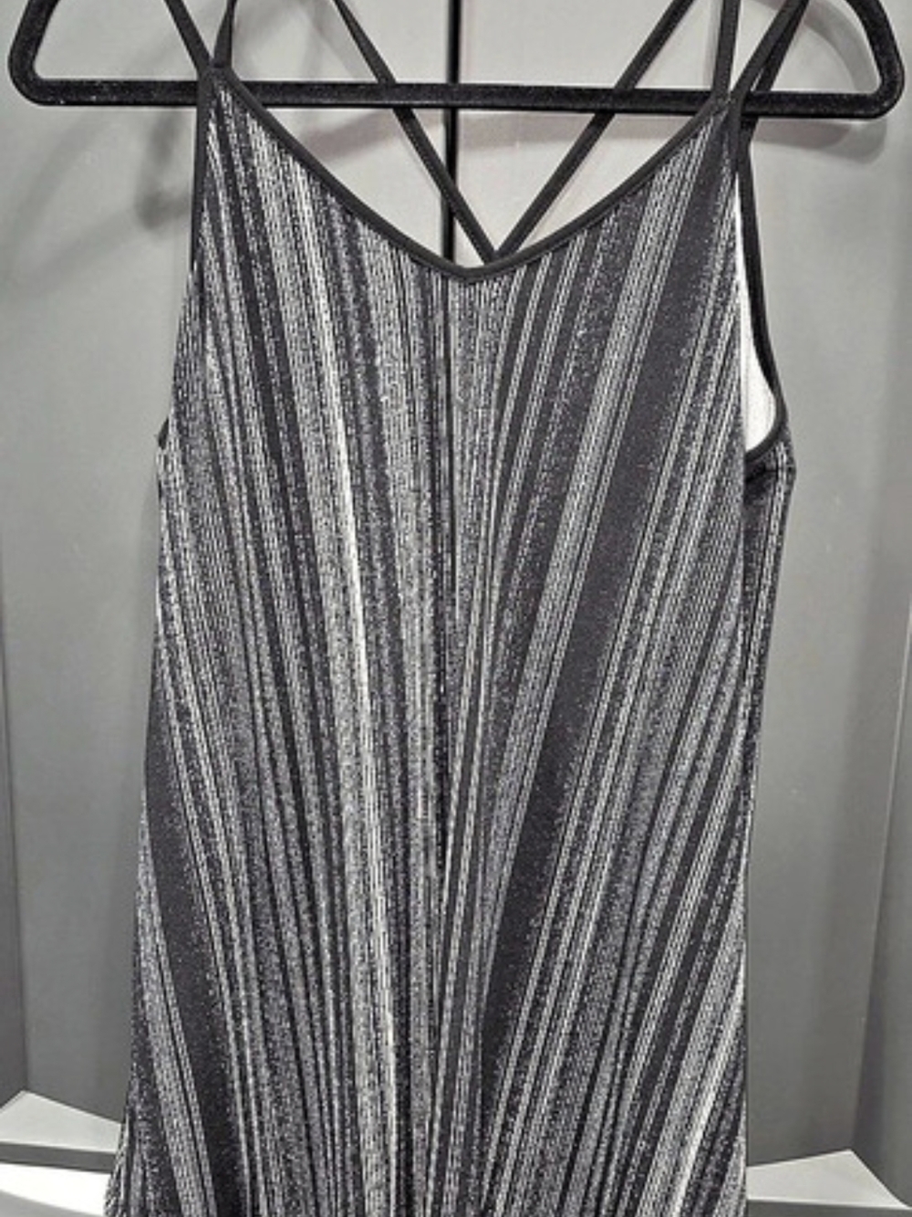 Lularoe Striped Tank Top in Black & White Size Medium